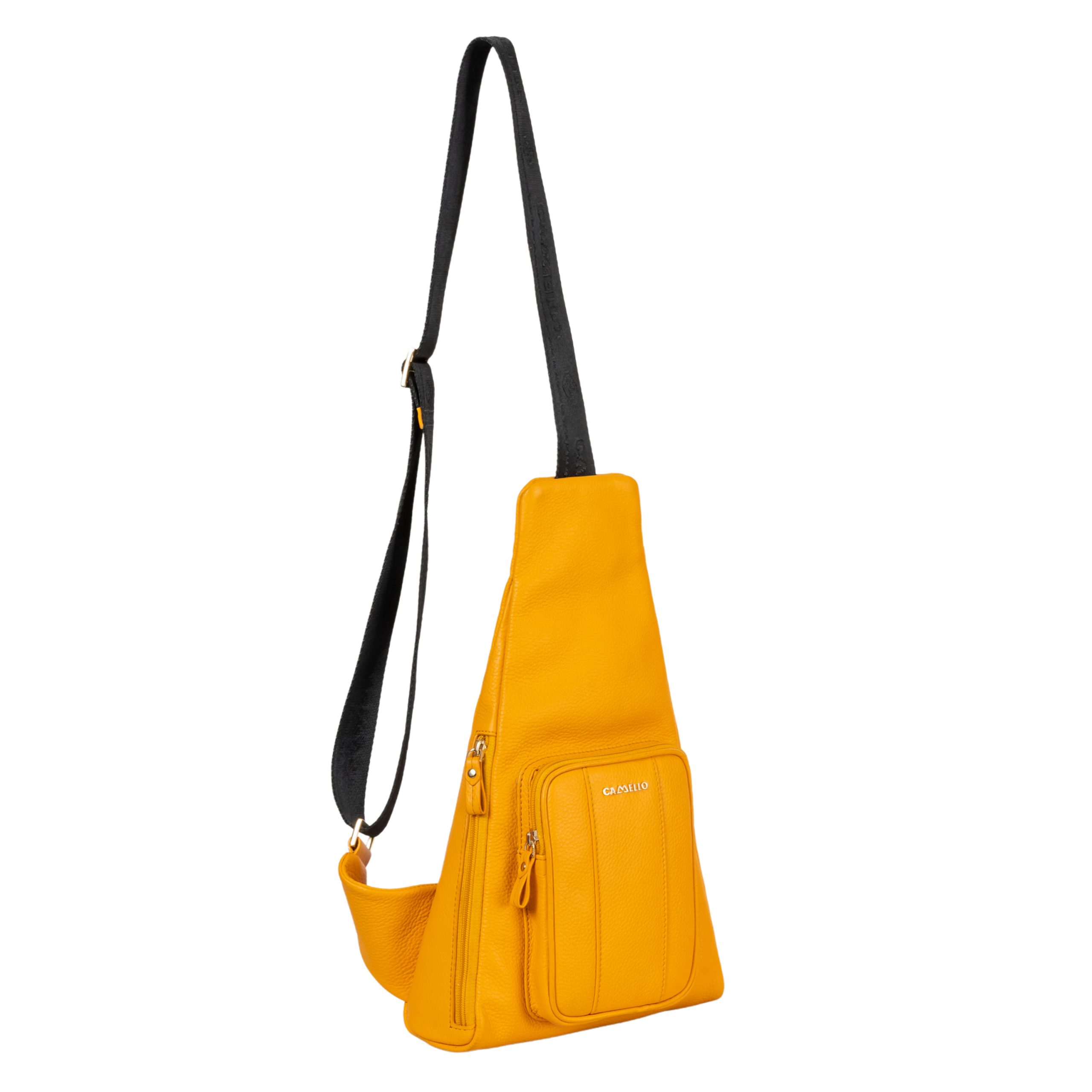 Montana Premium Luxury Lemon Yellow Crossbody bag - Image 4