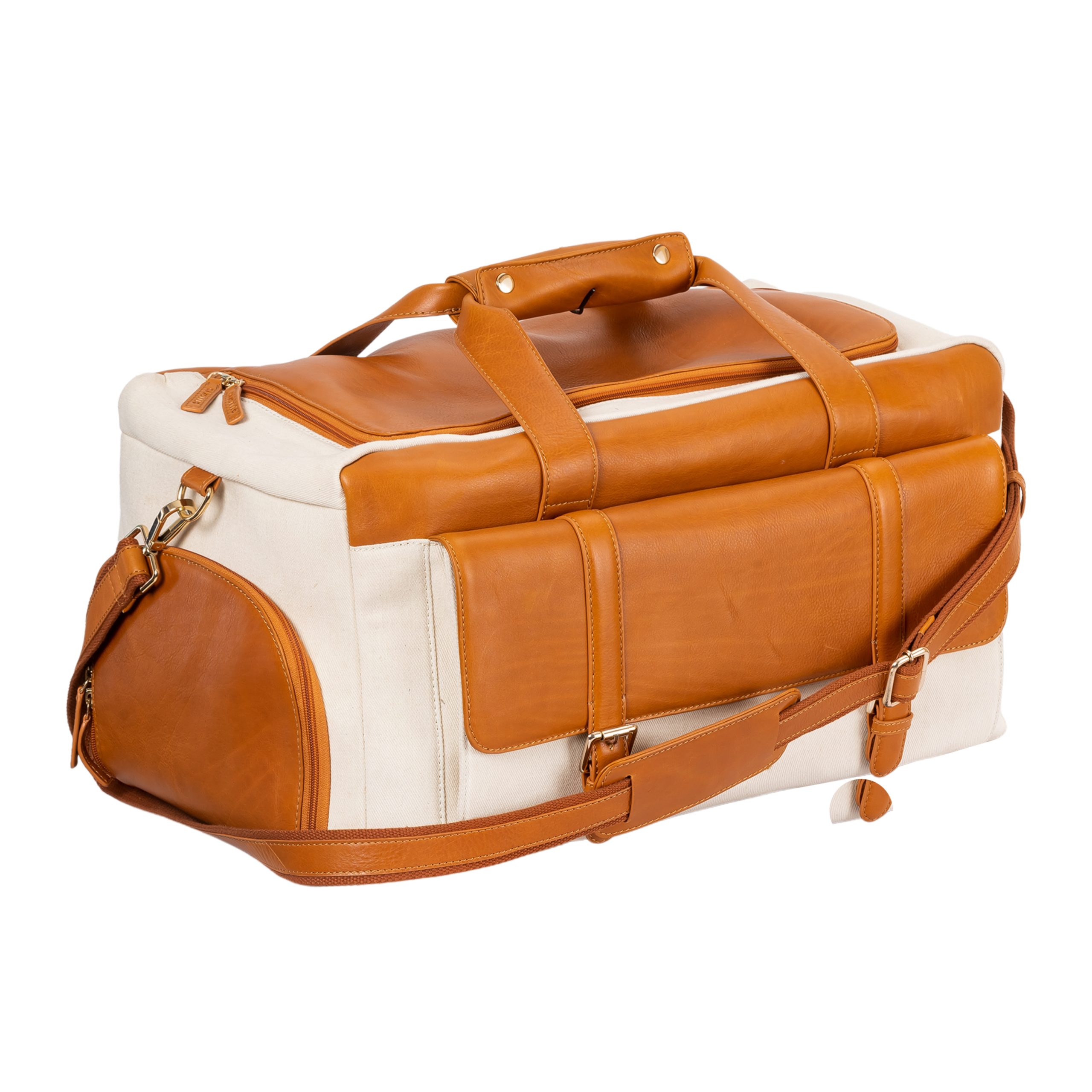 Premium canvas leather combo spacious duffle bag - Image 5