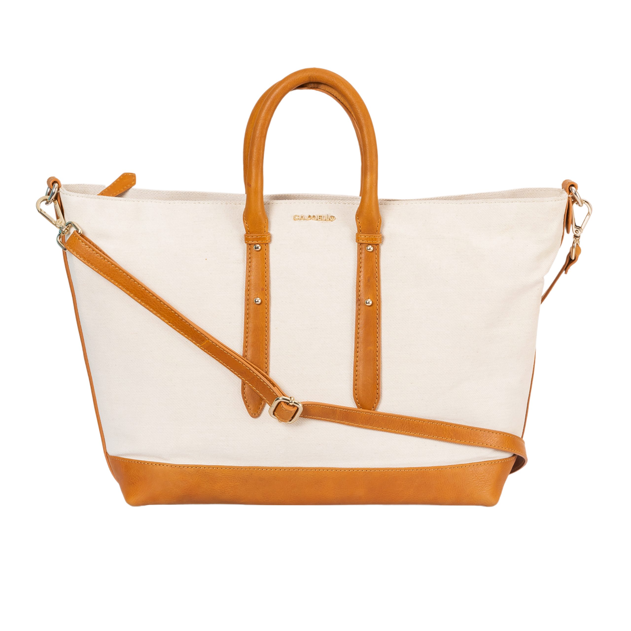 Premium look canvas leather combo hand bag - Image 8