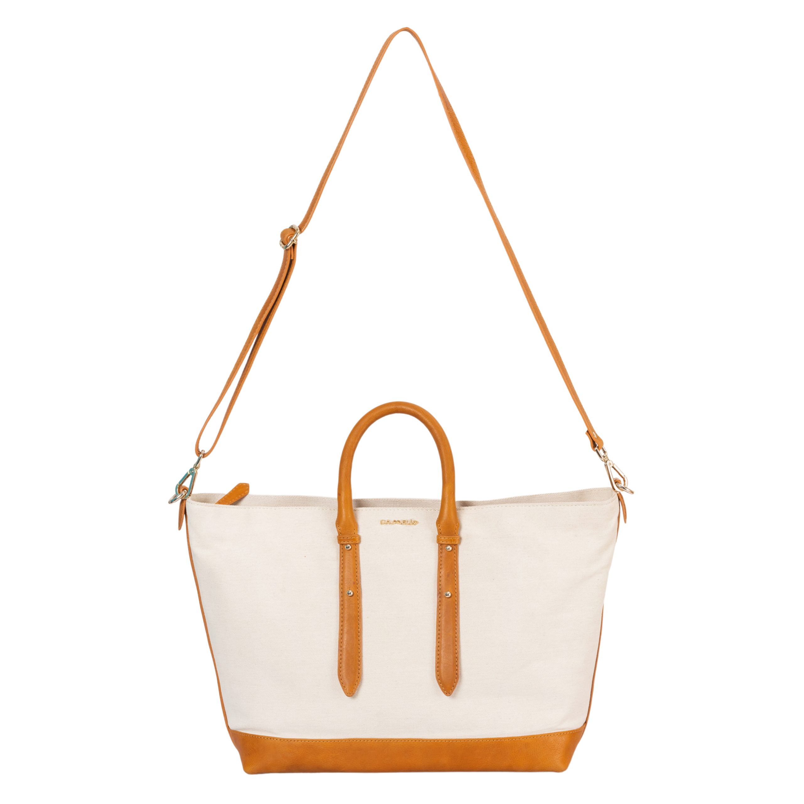 Premium look canvas leather combo hand bag - Image 4