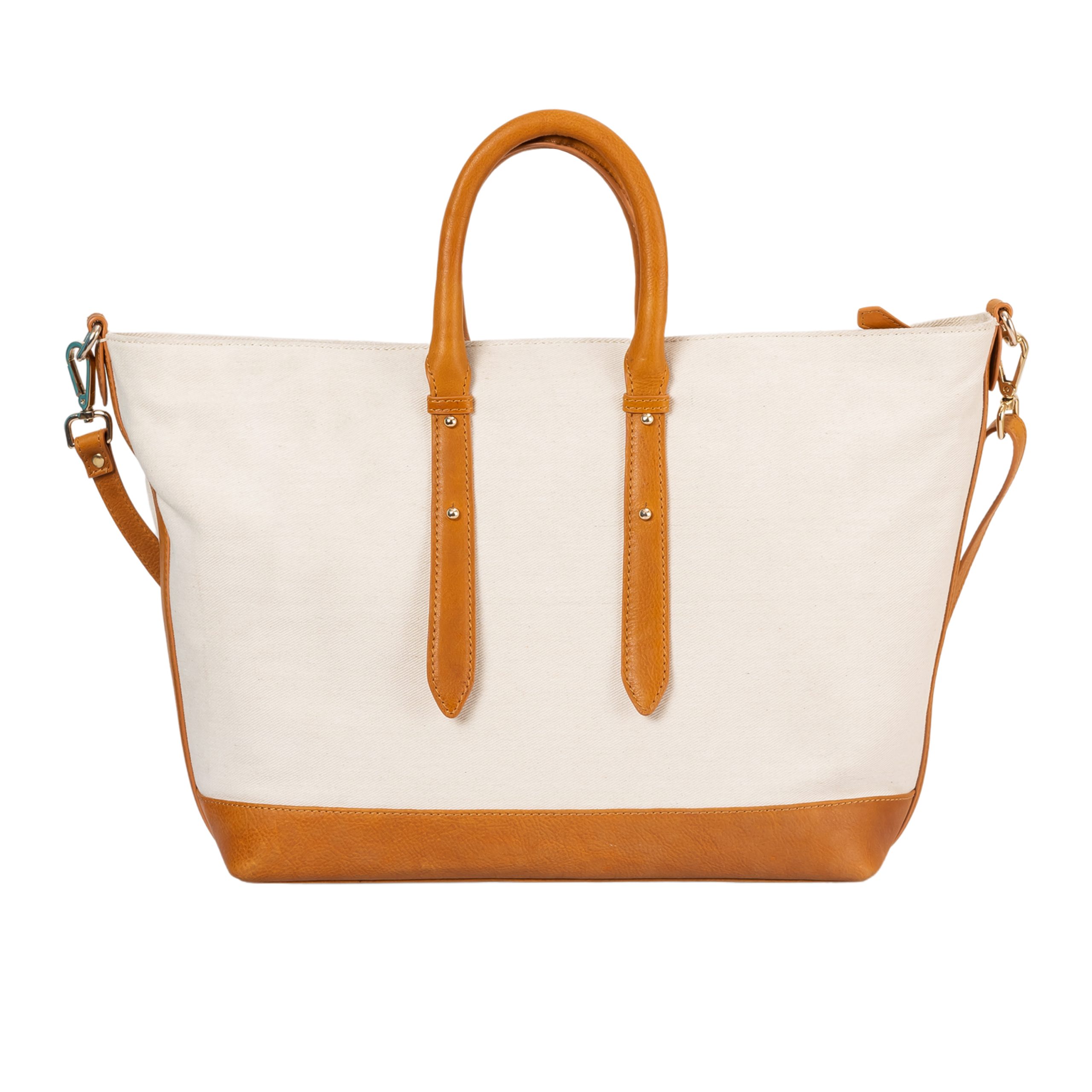 Premium look canvas leather combo hand bag - Image 5