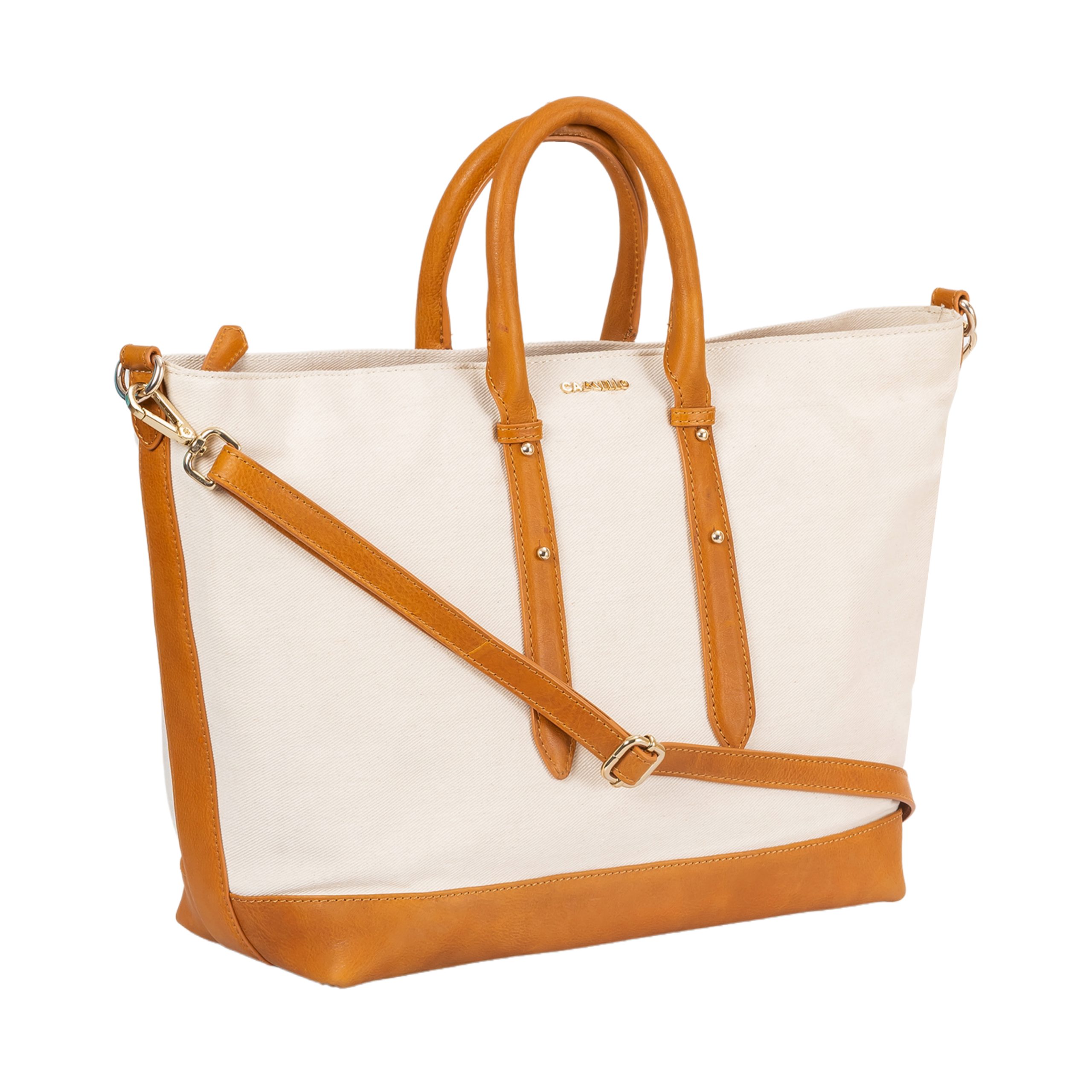 Premium look canvas leather combo hand bag - Image 6