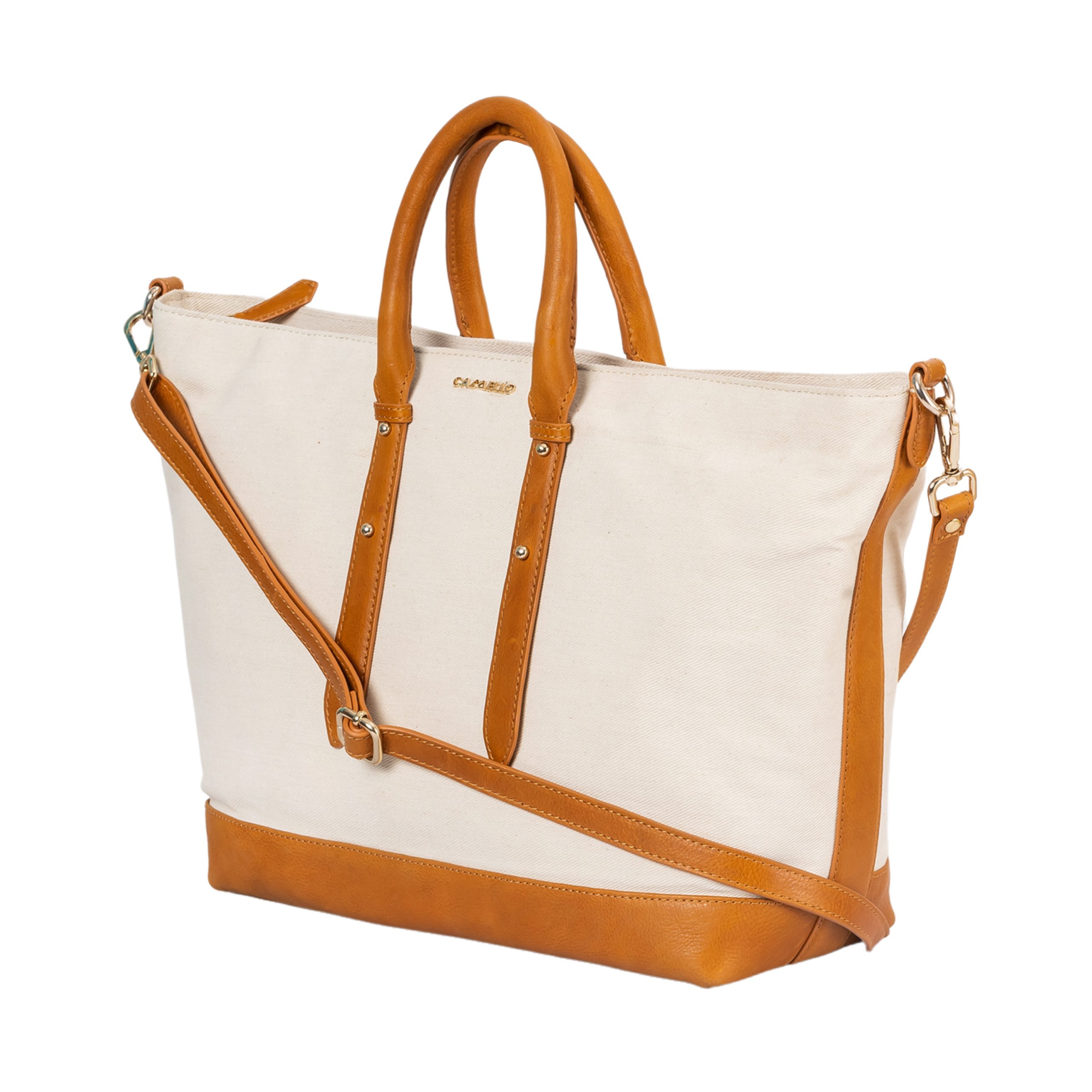 Premium look canvas leather combo hand bag - Image 7